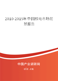 2010-2015年中國(guó)核電市場(chǎng)前景報(bào)告