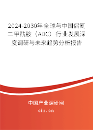 2024-2030年全球與中國(guó)偶氮二甲酰胺(ADC)行業(yè)發(fā)展深度調(diào)研與未來(lái)趨勢(shì)分析報(bào)告 2024-2030年全球與中國(guó)偶氮二甲酰胺(ADC)行業(yè)發(fā)展深度調(diào)研與未來(lái)趨勢(shì)分析報(bào)告