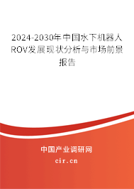 2024-2030年中國水下機(jī)器人ROV發(fā)展現(xiàn)狀分析與市場(chǎng)前景報(bào)告