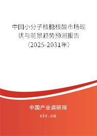 中國小分子核糖核酸市場現(xiàn)狀與前景趨勢預(yù)測報告(2025-2031年) 中國小分子核糖核酸市場現(xiàn)狀與前景趨勢預(yù)測報告(2025-2031年)