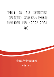 中國1—氯—2,3—環(huán)氧丙烷(表氯醇)發(fā)展現(xiàn)狀分析與前景趨勢報告(2025-2031年) 中國1—氯—2,3—環(huán)氧丙烷(表氯醇)發(fā)展現(xiàn)狀分析與前景趨勢報告(2025-2031年)