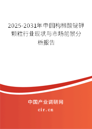 2025-2031年中國(guó)枸櫞酸鉍鉀顆粒行業(yè)現(xiàn)狀與市場(chǎng)前景分析報(bào)告 2025-2031年中國(guó)枸櫞酸鉍鉀顆粒行業(yè)現(xiàn)狀與市場(chǎng)前景分析報(bào)告