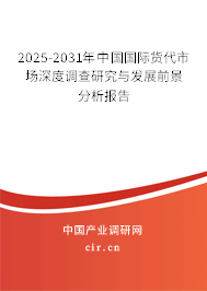 2025-2031年中國國際貨代市場深度調(diào)查研究與發(fā)展前景分析報告 2025-2031年中國國際貨代市場深度調(diào)查研究與發(fā)展前景分析報告