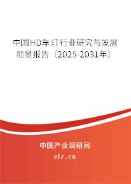 中國HD車燈行業(yè)研究與發(fā)展前景報告(2025-2031年) 中國HD車燈行業(yè)研究與發(fā)展前景報告(2025-2031年)