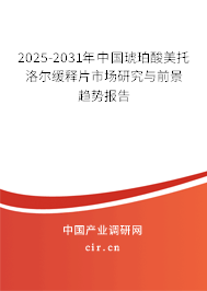 2025-2031年中國(guó)琥珀酸美托洛爾緩釋片市場(chǎng)研究與前景趨勢(shì)報(bào)告
