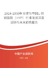 2024-2030年全球與中國L-羥脯氨酸(HYP)行業(yè)發(fā)展深度調(diào)研與未來趨勢報告 2024-2030年全球與中國L-羥脯氨酸(HYP)行業(yè)發(fā)展深度調(diào)研與未來趨勢報告