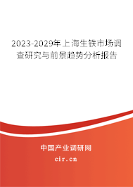 2023-2029年上海生鐵市場調(diào)查研究與前景趨勢分析報告