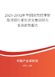 2025-2031年中國雙向拉伸聚酯薄膜行業(yè)現(xiàn)狀全面調(diào)研與發(fā)展趨勢報告 2025-2031年中國雙向拉伸聚酯薄膜行業(yè)現(xiàn)狀全面調(diào)研與發(fā)展趨勢報告