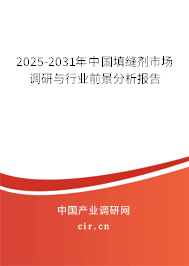 2025-2031年中國(guó)填縫劑市場(chǎng)調(diào)研與行業(yè)前景分析報(bào)告 2025-2031年中國(guó)填縫劑市場(chǎng)調(diào)研與行業(yè)前景分析報(bào)告