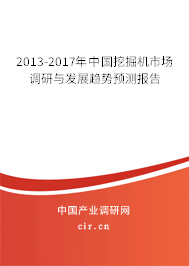 2013-2017年中國挖掘機(jī)市場調(diào)研與發(fā)展趨勢預(yù)測報告