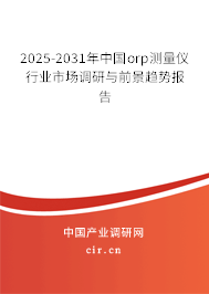 2025-2031年中國orp測量儀行業(yè)市場調(diào)研與前景趨勢報(bào)告 2025-2031年中國orp測量儀行業(yè)市場調(diào)研與前景趨勢報(bào)告