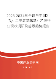 2025-2031年全球與中國2-(3,4-二甲氧基苯基)乙胺行業(yè)現(xiàn)狀調(diào)研及前景趨勢報告 2025-2031年全球與中國2-(3,4-二甲氧基苯基)乙胺行業(yè)現(xiàn)狀調(diào)研及前景趨勢報告