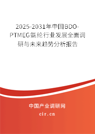 2025-2031年中國(guó)BDO-PTMEG氨綸行業(yè)發(fā)展全面調(diào)研與未來趨勢(shì)分析報(bào)告 2025-2031年中國(guó)BDO-PTMEG氨綸行業(yè)發(fā)展全面調(diào)研與未來趨勢(shì)分析報(bào)告