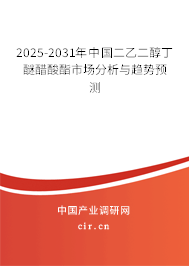 2025-2031年中國二乙二醇丁醚醋酸酯市場分析與趨勢預測 2025-2031年中國二乙二醇丁醚醋酸酯市場分析與趨勢預測