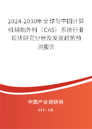 2024-2030年全球與中國計(jì)算機(jī)輔助外科(CAS)系統(tǒng)行業(yè)現(xiàn)狀研究分析及發(fā)展趨勢預(yù)測報(bào)告 2024-2030年全球與中國計(jì)算機(jī)輔助外科(CAS)系統(tǒng)行業(yè)現(xiàn)狀研究分析及發(fā)展趨勢預(yù)測報(bào)告