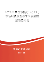 2024年中國節(jié)能燈（CFL）市場現(xiàn)狀調(diào)查與未來發(fā)展前景趨勢報告