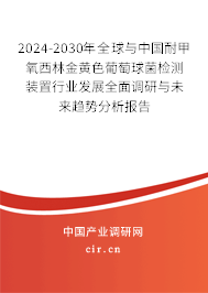 2024-2030年全球與中國耐甲氧西林金黃色葡萄球菌檢測裝置行業(yè)發(fā)展全面調研與未來趨勢分析報告