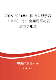 2025-2031年中國抬頭顯示器（HUD）行業(yè)全面調(diào)研與發(fā)展趨勢報告