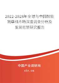 2022-2028年全球與中國智能割草機市場深度調(diào)查分析及發(fā)展前景研究報告
