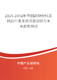 2025-2031年中國超硬材料及制品行業(yè)發(fā)展深度調(diào)研與未來趨勢預(yù)測