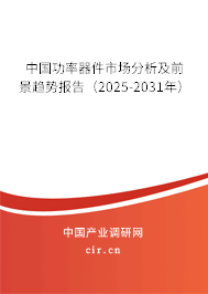 中國(guó)功率器件市場(chǎng)分析及前景趨勢(shì)報(bào)告（2025-2031年）