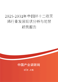 2025-2031年中國環(huán)十二碳三烯行業(yè)發(fā)展現(xiàn)狀分析與前景趨勢報告