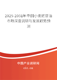 2025-2031年中國小麥胚芽油市場深度調(diào)研與發(fā)展趨勢預(yù)測 2025-2031年中國小麥胚芽油市場深度調(diào)研與發(fā)展趨勢預(yù)測