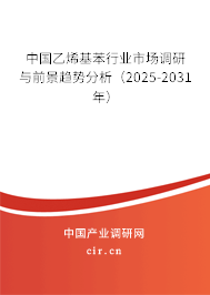 中國乙烯基苯行業(yè)市場調研與前景趨勢分析(2025-2031年) 中國乙烯基苯行業(yè)市場調研與前景趨勢分析(2025-2031年)
