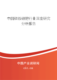 中國磷銨硼肥行業(yè)深度研究分析報(bào)告