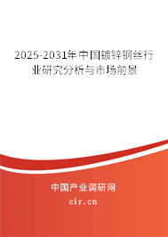 2025-2031年中國(guó)鍍鋅鋼絲行業(yè)研究分析與市場(chǎng)前景 2025-2031年中國(guó)鍍鋅鋼絲行業(yè)研究分析與市場(chǎng)前景