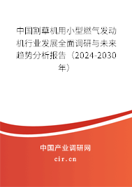中國割草機(jī)用小型燃?xì)獍l(fā)動(dòng)機(jī)行業(yè)發(fā)展全面調(diào)研與未來趨勢分析報(bào)告(2024-2030年) 中國割草機(jī)用小型燃?xì)獍l(fā)動(dòng)機(jī)行業(yè)發(fā)展全面調(diào)研與未來趨勢分析報(bào)告(2024-2030年)