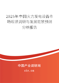 2024年中國火力發(fā)電設備市場現狀調研與發(fā)展前景預測分析報告 2024年中國火力發(fā)電設備市場現狀調研與發(fā)展前景預測分析報告