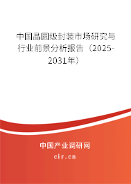 中國晶圓級(jí)封裝市場研究與行業(yè)前景分析報(bào)告(2025-2031年) 中國晶圓級(jí)封裝市場研究與行業(yè)前景分析報(bào)告(2025-2031年)