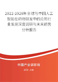 2022-2028年全球與中國(guó)人工智能在藥物研發(fā)中的應(yīng)用行業(yè)發(fā)展深度調(diào)研與未來(lái)趨勢(shì)分析報(bào)告