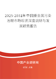 2025-2031年中國重金屬污染治理市場現(xiàn)狀深度調(diào)研與發(fā)展趨勢(shì)報(bào)告