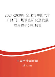 2024-2030年全球與中國汽車升降門市場調查研究及發(fā)展前景趨勢分析報告