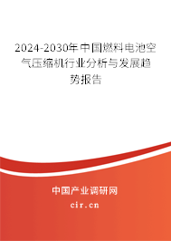 2024-2030年中國燃料電池空氣壓縮機行業(yè)分析與發(fā)展趨勢報告 2024-2030年中國燃料電池空氣壓縮機行業(yè)分析與發(fā)展趨勢報告