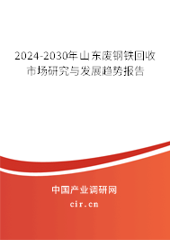 2024-2030年山東廢鋼鐵回收市場研究與發(fā)展趨勢報告 2024-2030年山東廢鋼鐵回收市場研究與發(fā)展趨勢報告