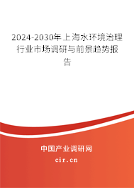 2024-2030年上海水環(huán)境治理行業(yè)市場調(diào)研與前景趨勢報告