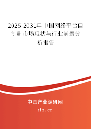 2025-2031年中國(guó)網(wǎng)絡(luò)平臺(tái)自制劇市場(chǎng)現(xiàn)狀與行業(yè)前景分析報(bào)告
