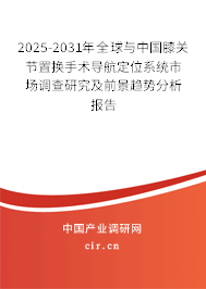 2025-2031年全球與中國膝關(guān)節(jié)置換手術(shù)導(dǎo)航定位系統(tǒng)市場調(diào)查研究及前景趨勢分析報(bào)告