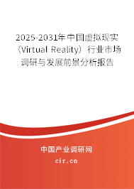 2025-2031年中國(guó)虛擬現(xiàn)實(shí)（Virtual Reality）行業(yè)市場(chǎng)調(diào)研與發(fā)展前景分析報(bào)告