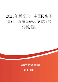2025年版全球與中國陽離子黃行業(yè)深度調(diào)研及發(fā)展趨勢分析報(bào)告