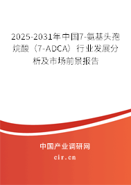 2025-2031年中國7-氨基頭孢烷酸(7-ADCA)行業(yè)發(fā)展分析及市場前景報(bào)告 2025-2031年中國7-氨基頭孢烷酸(7-ADCA)行業(yè)發(fā)展分析及市場前景報(bào)告