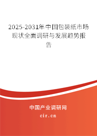 2025-2031年中國包裝紙市場現(xiàn)狀全面調研與發(fā)展趨勢報告