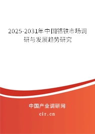 2025-2031年中國鉻鐵市場調(diào)研與發(fā)展趨勢研究