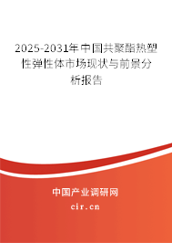 2025-2031年中國(guó)共聚酯熱塑性彈性體市場(chǎng)現(xiàn)狀與前景分析報(bào)告 2025-2031年中國(guó)共聚酯熱塑性彈性體市場(chǎng)現(xiàn)狀與前景分析報(bào)告