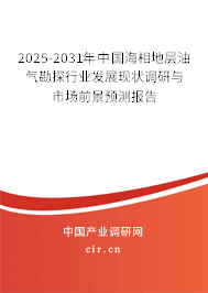 2025-2031年中國海相地層油氣勘探行業(yè)發(fā)展現(xiàn)狀調(diào)研與市場前景預(yù)測報告 2025-2031年中國海相地層油氣勘探行業(yè)發(fā)展現(xiàn)狀調(diào)研與市場前景預(yù)測報告
