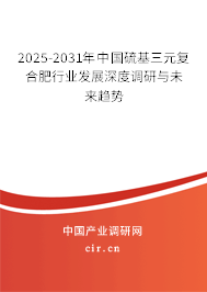 2025-2031年中國(guó)硫基三元復(fù)合肥行業(yè)發(fā)展深度調(diào)研與未來(lái)趨勢(shì)