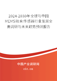 2024-2030年全球與中國MEMS融合傳感器行業(yè)發(fā)展全面調研與未來趨勢預測報告 2024-2030年全球與中國MEMS融合傳感器行業(yè)發(fā)展全面調研與未來趨勢預測報告